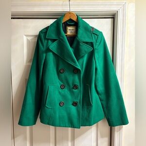 Old Navy Women's kelly green wool Peacoat, size large